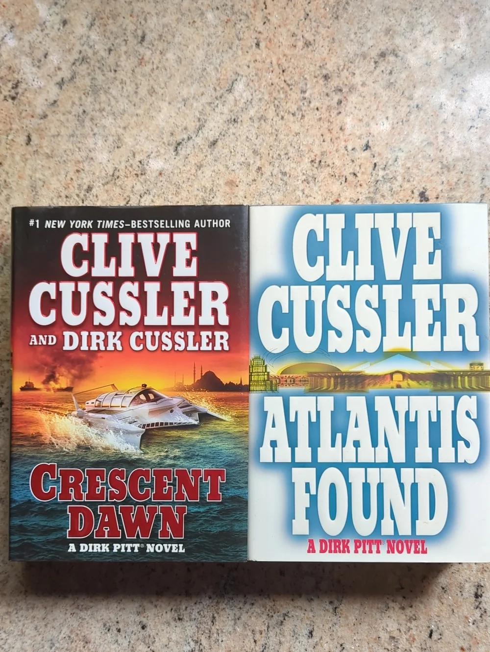 Clive Cussler Dirk Pitt Novels - Crescent Dawn & Atlantis Found (Set)